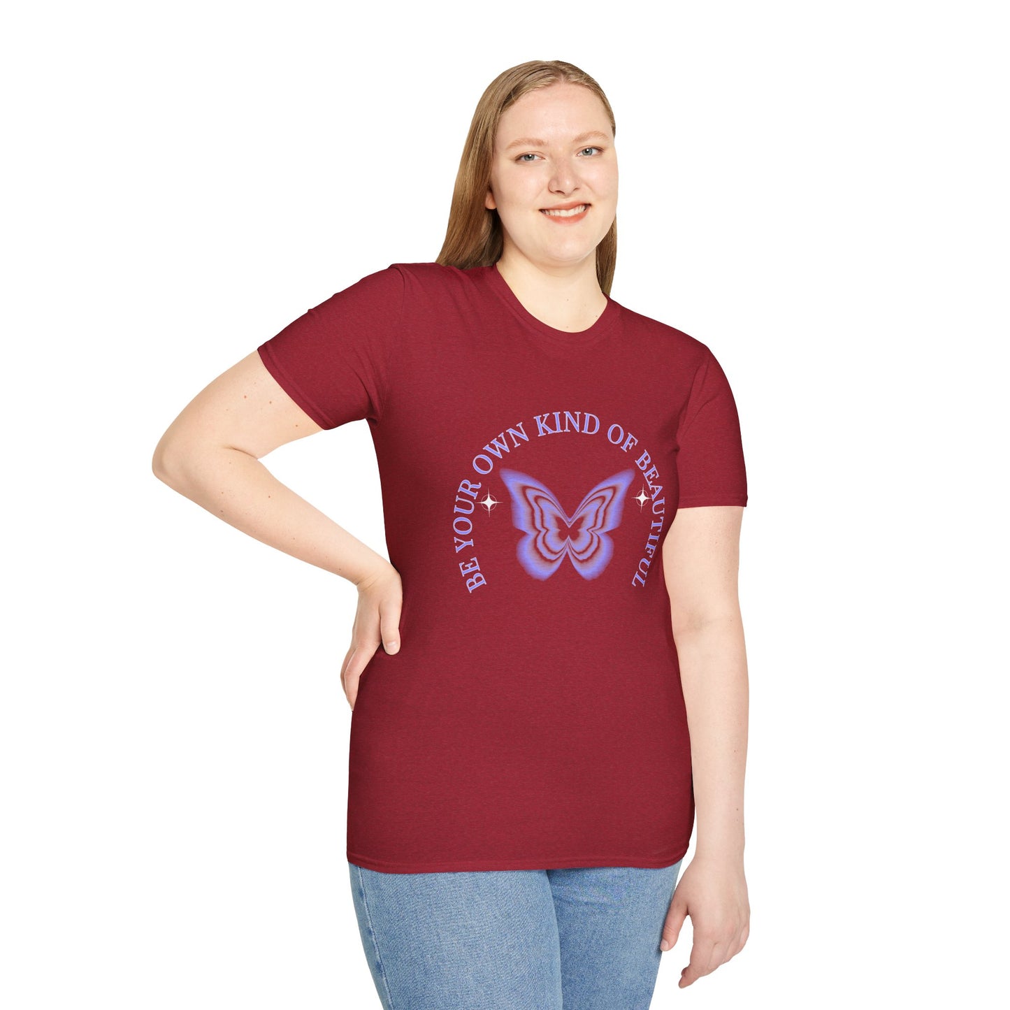 3D Butterfly T-Shirt - 'Be Your Own Kind of Beautiful' Inspirational Design