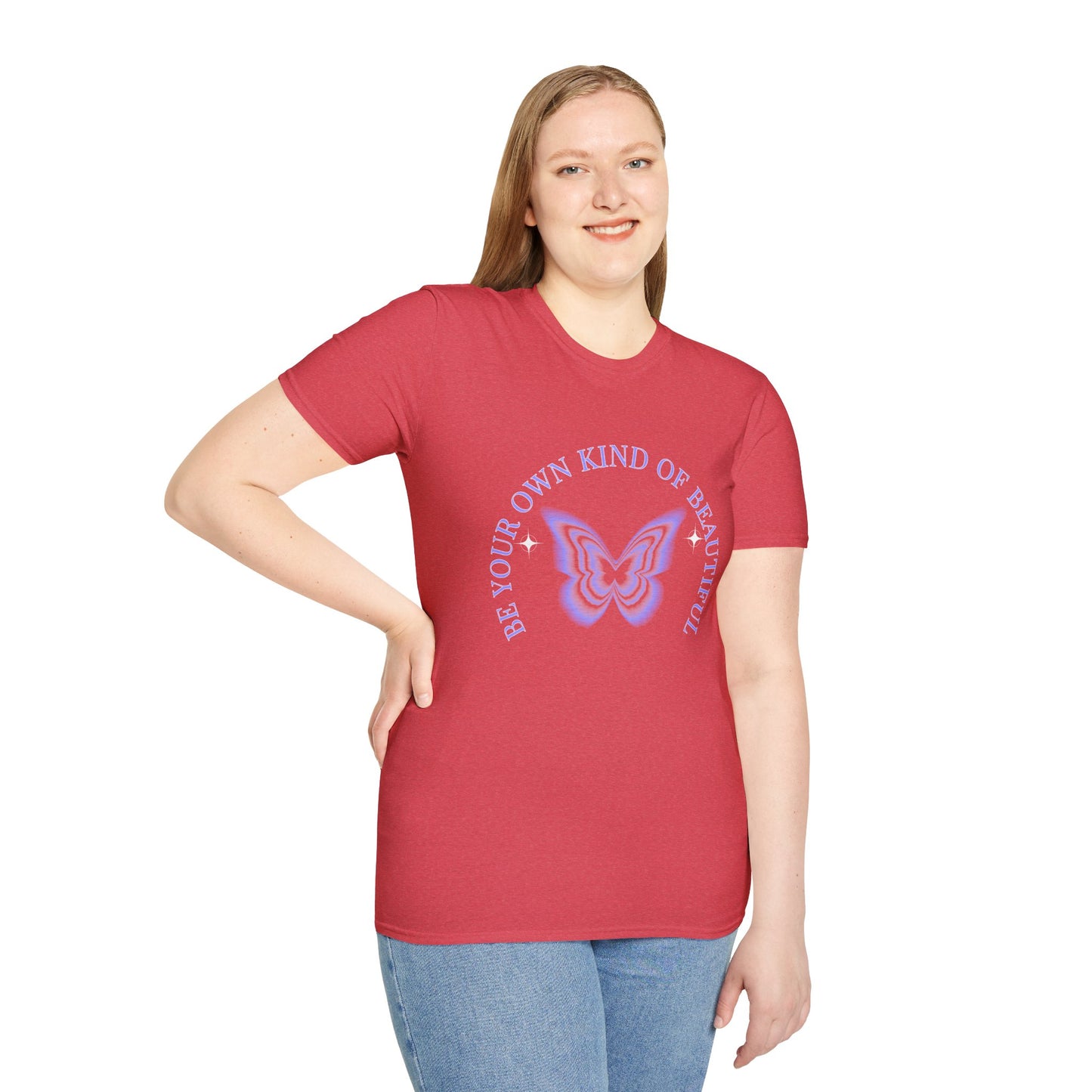 3D Butterfly T-Shirt - 'Be Your Own Kind of Beautiful' Inspirational Design