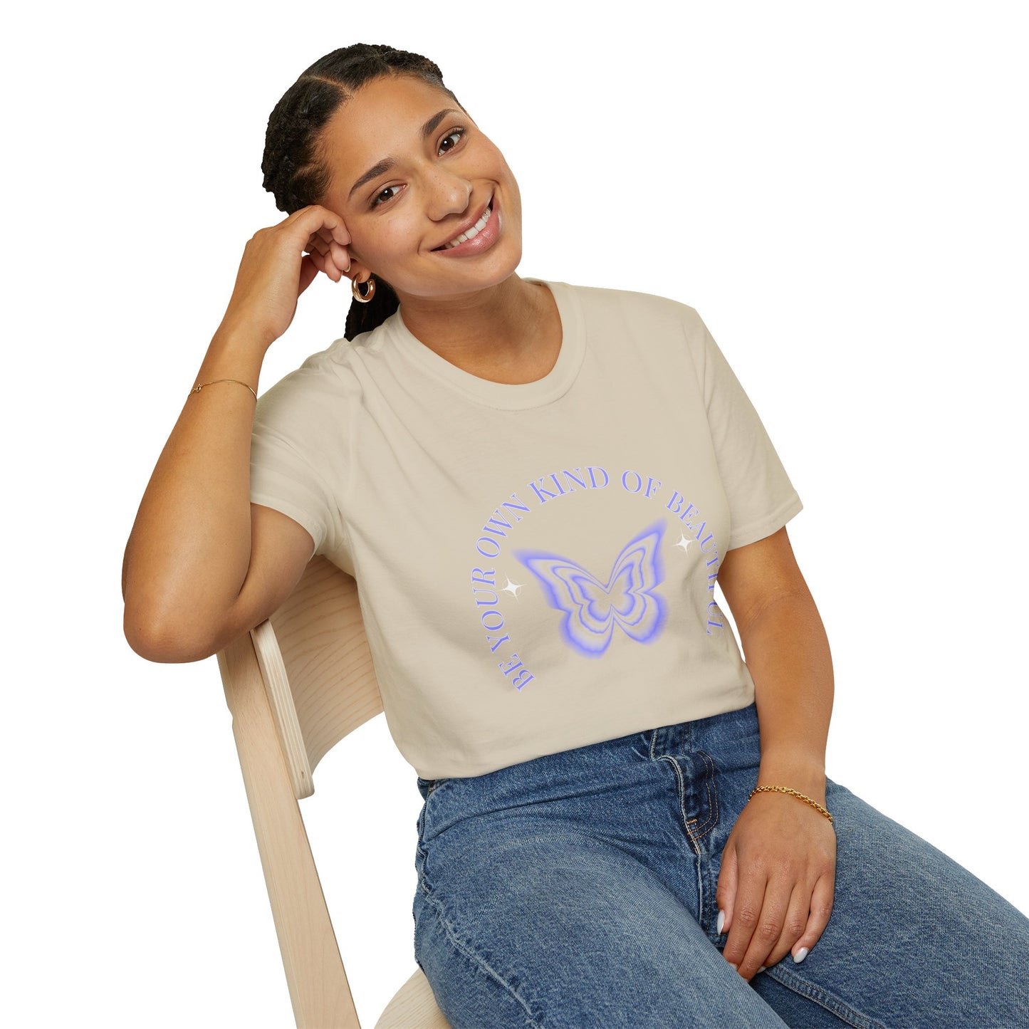 3D Butterfly T-Shirt - 'Be Your Own Kind of Beautiful' Inspirational Design