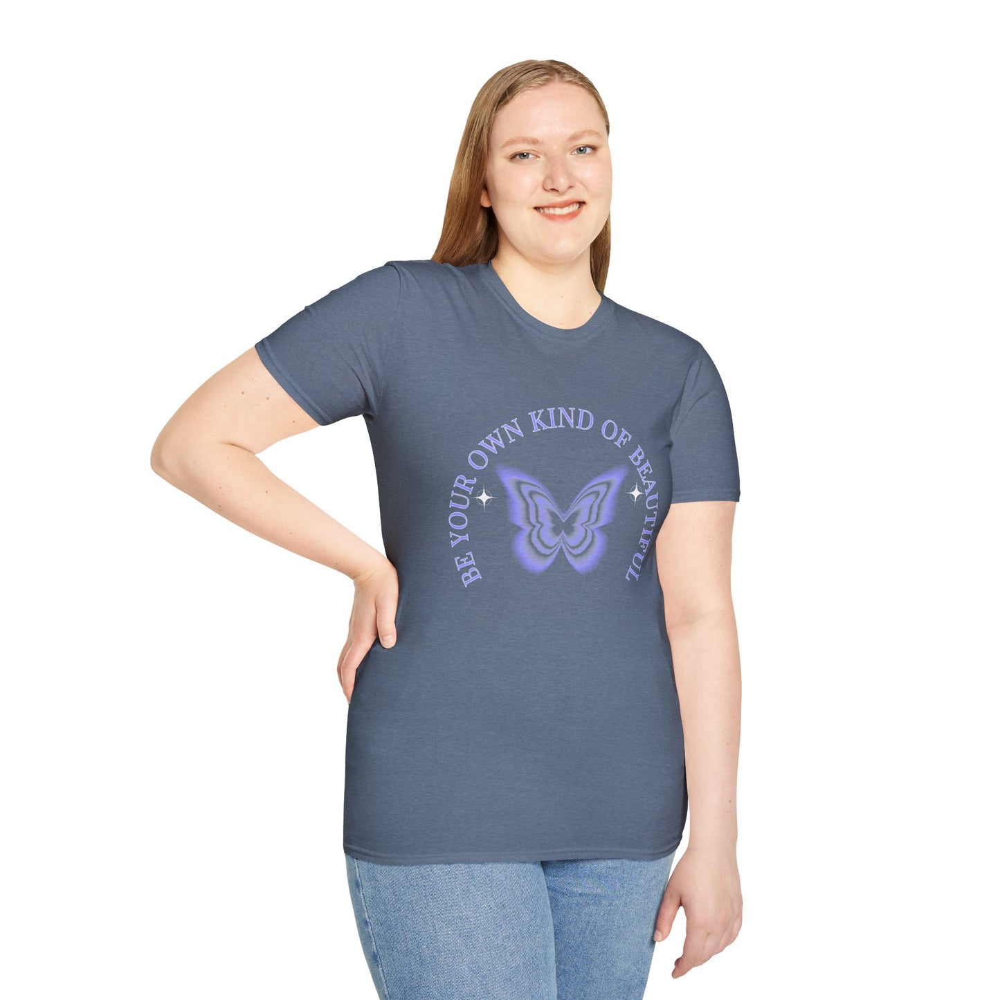 3D Butterfly T-Shirt - 'Be Your Own Kind of Beautiful' Inspirational Design