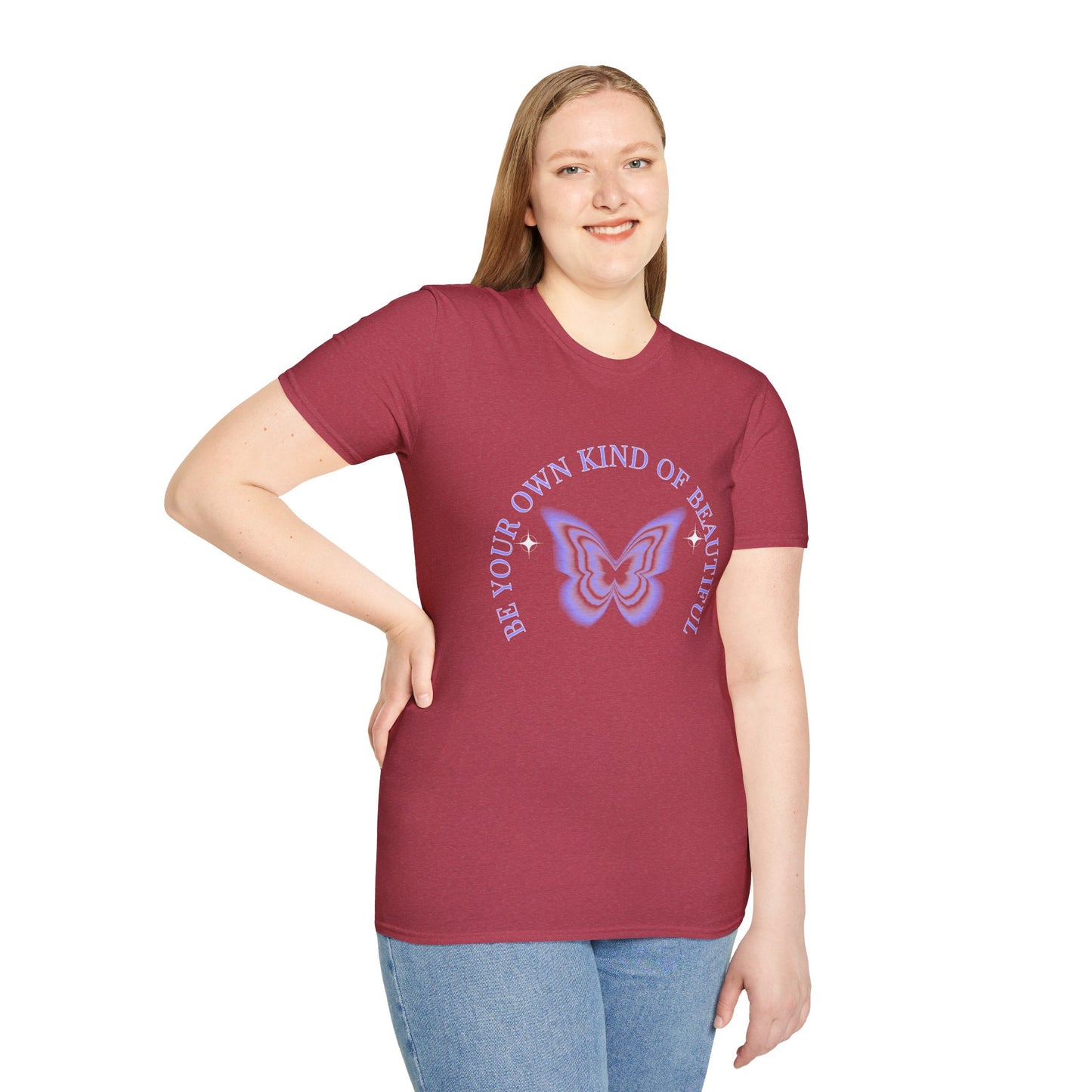 3D Butterfly T-Shirt - 'Be Your Own Kind of Beautiful' Inspirational Design