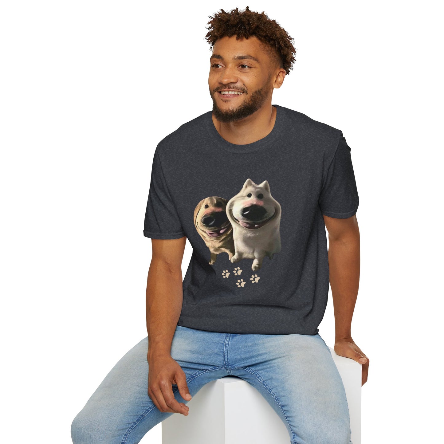 Funny Dog Filter Graphic T-Shirt – Playful and Quirky Design