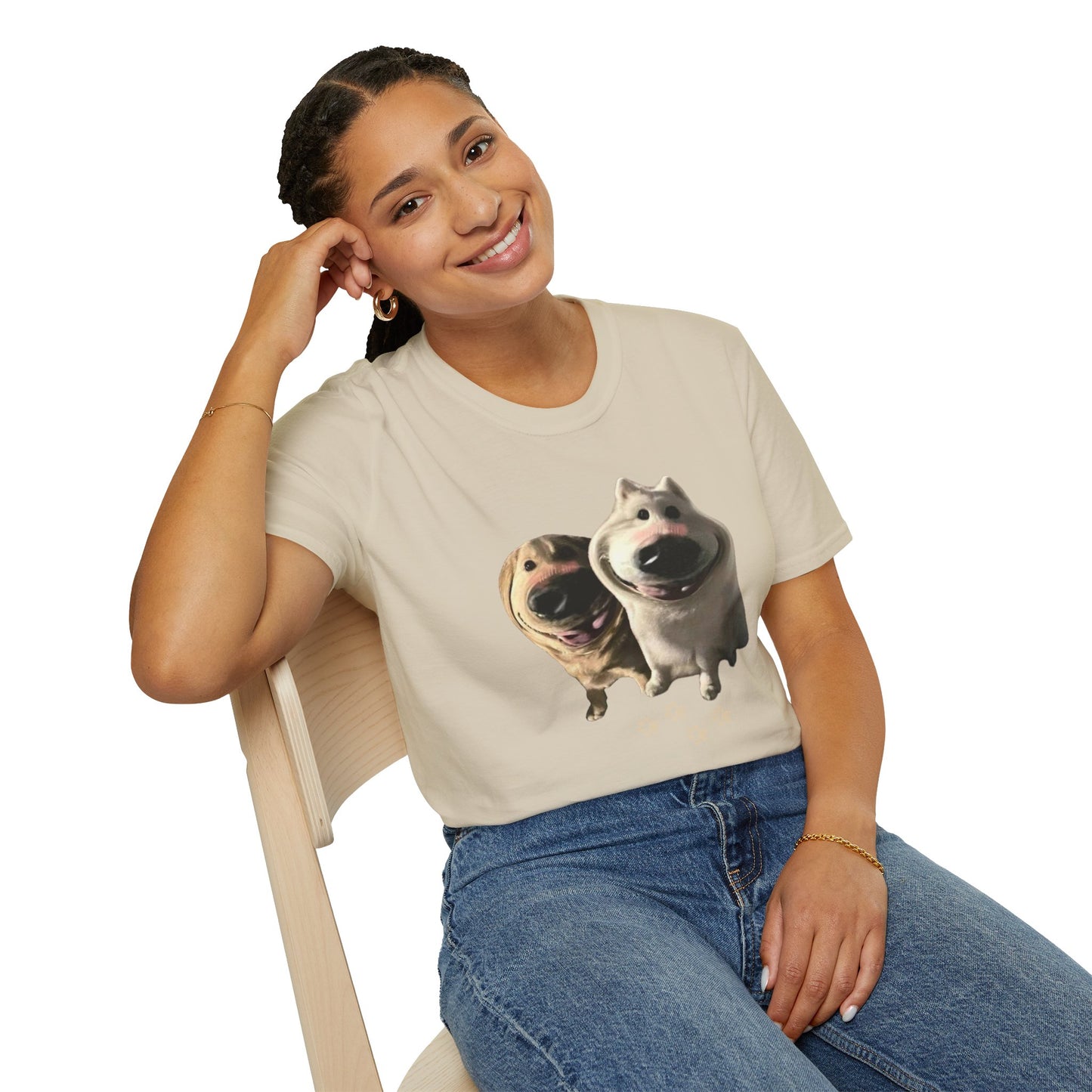 Funny Dog Filter Graphic T-Shirt – Playful and Quirky Design