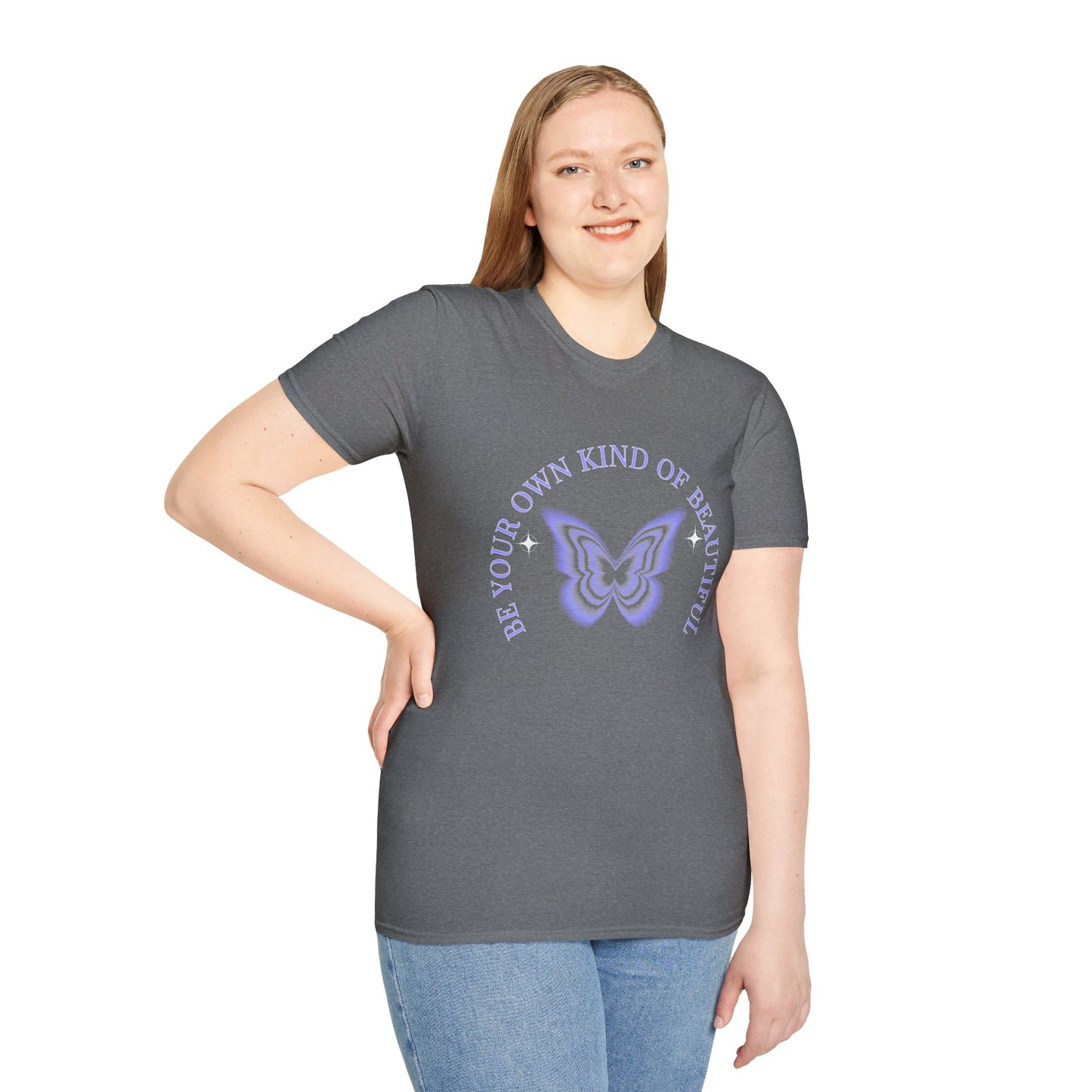 3D Butterfly T-Shirt - 'Be Your Own Kind of Beautiful' Inspirational Design