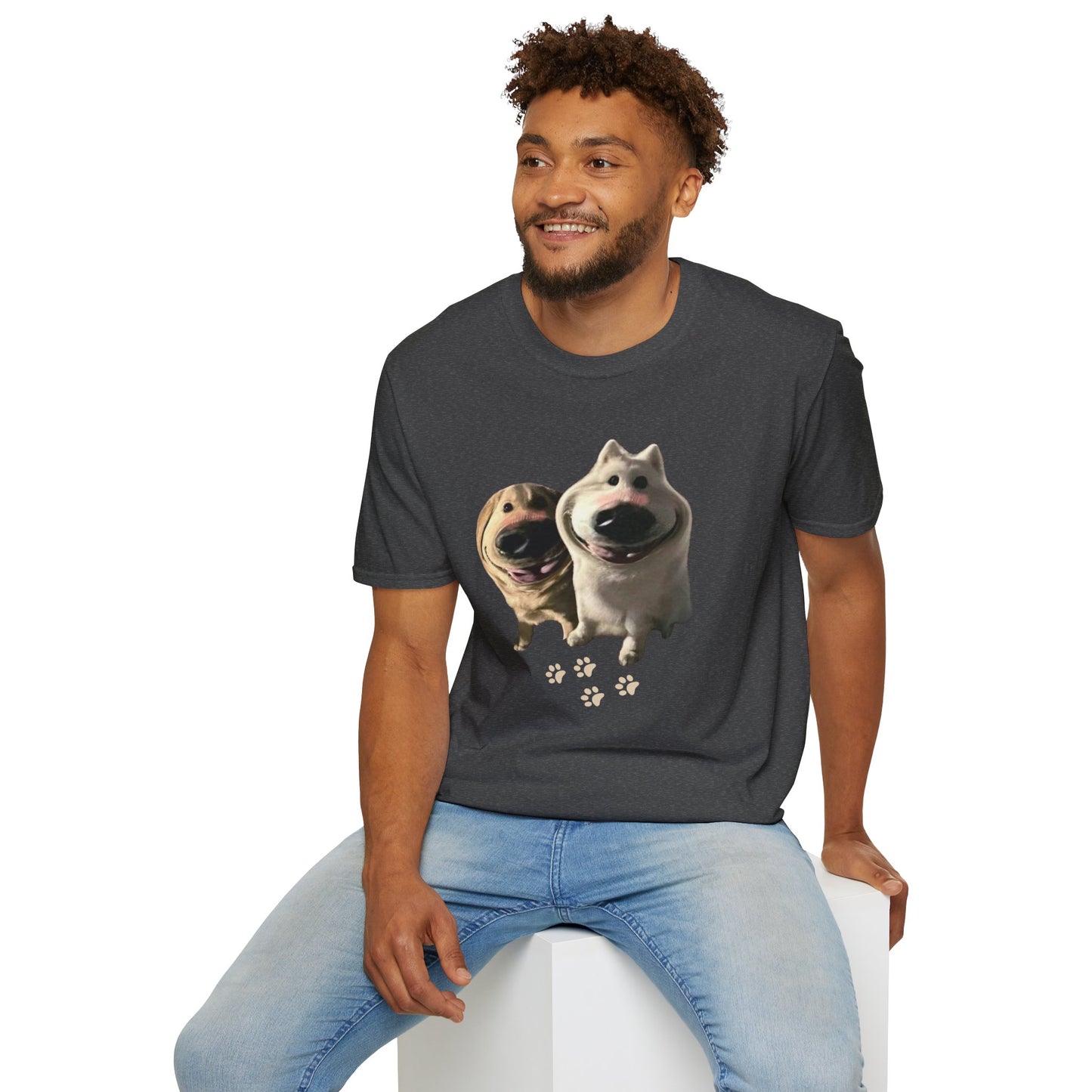 Funny Dog Filter Graphic T-Shirt – Playful and Quirky Design