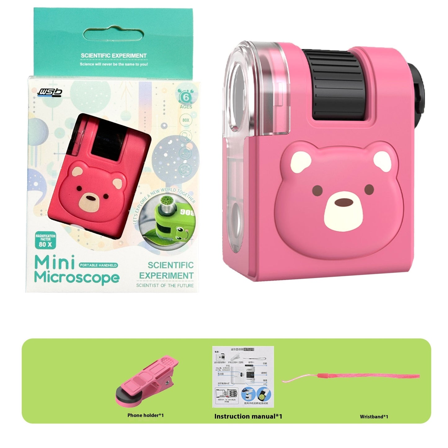 Portable Kids' Microscope – Fun Scientific Exploration & Learning