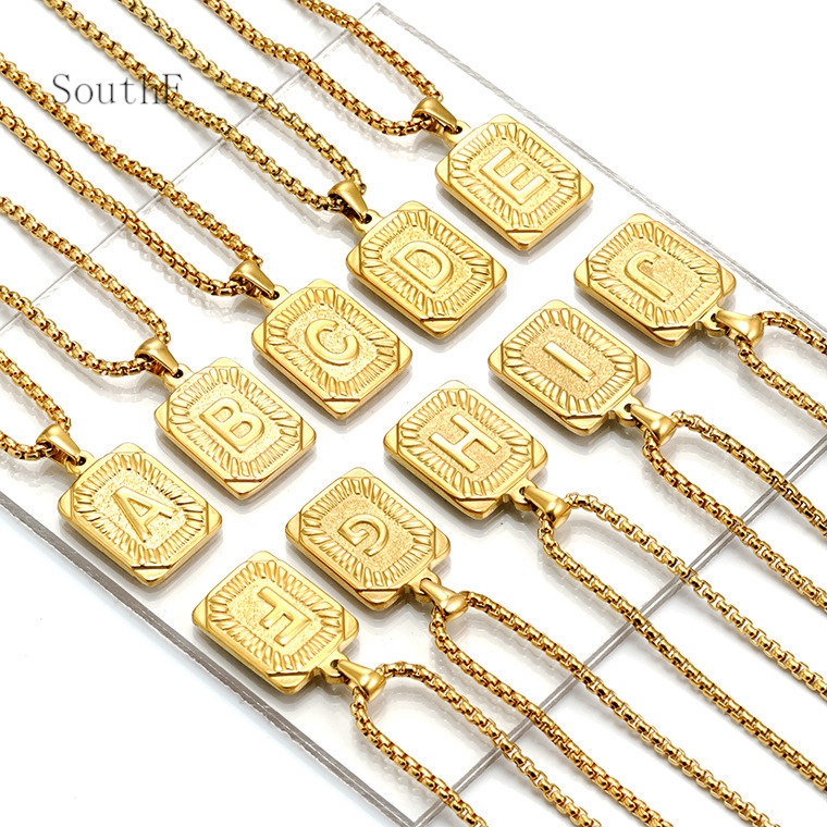 Gold-tone initial necklace holiday gift